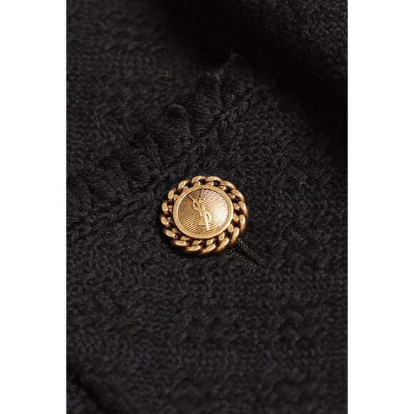 Saint Laurent Paris Wool Tweed Jacket in Black - Picture 7 of 7